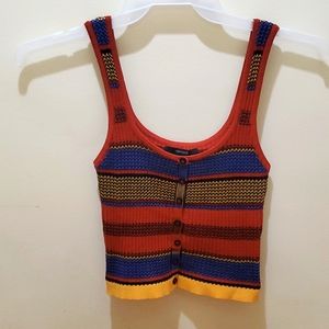Like new knit multi color tank top